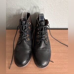 Josef Seibel Women’s  Black Leather Lace-Up Boots size 36